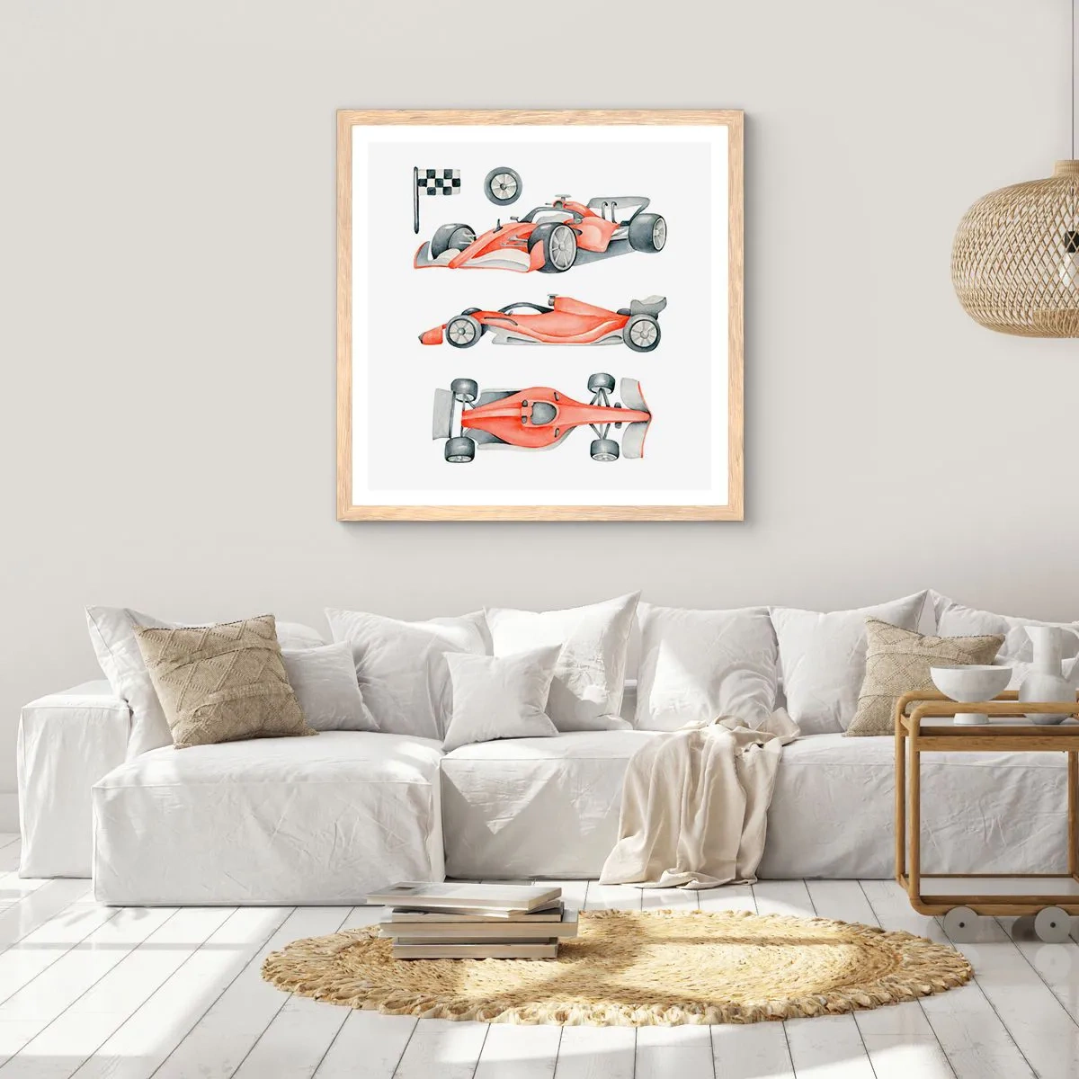 Affiche dans un chêne clair - Poster - poursuis ton rêve - 30x30 cm