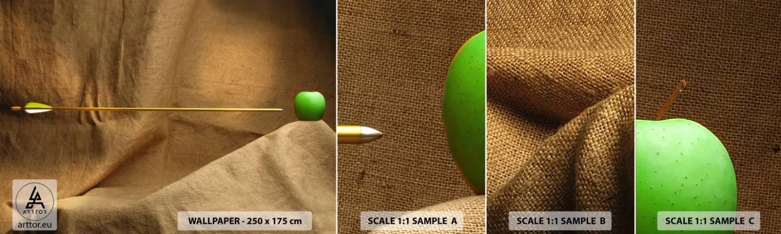 Échantillon De Papier Peint Standard Eco - Invoquer l'esprit de Guillaume Tell - Graphique, Abstraction, Flèche de tir à l'arc - 100x30 cm