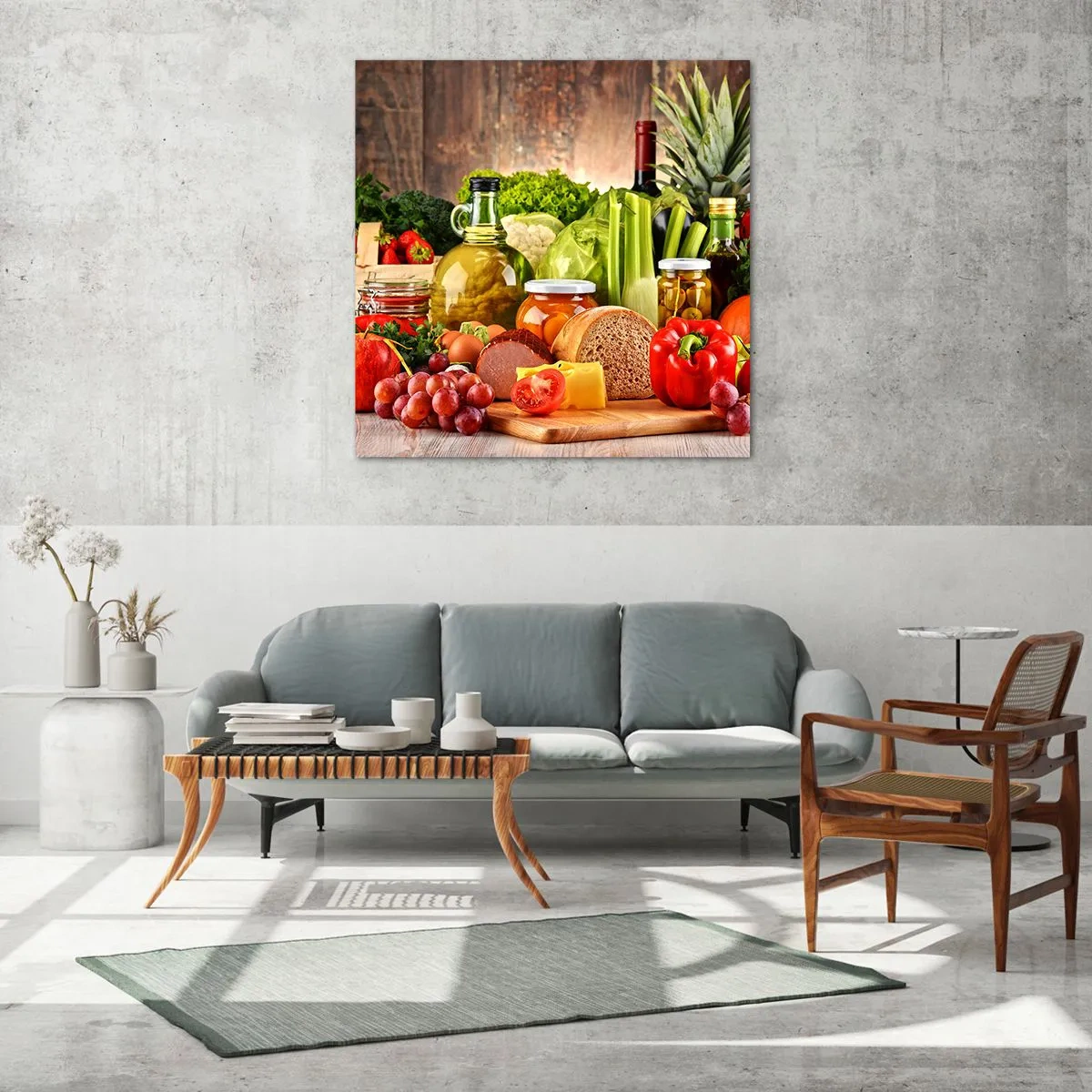 Impression sur verre - Image sur verre - Fumé, cuit au four et mariné - 70x70 cm