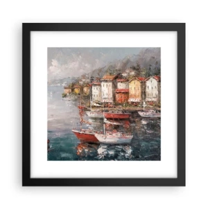 Affiche dans un cadre noir - Poster - Havre romantique - 30x30 cm