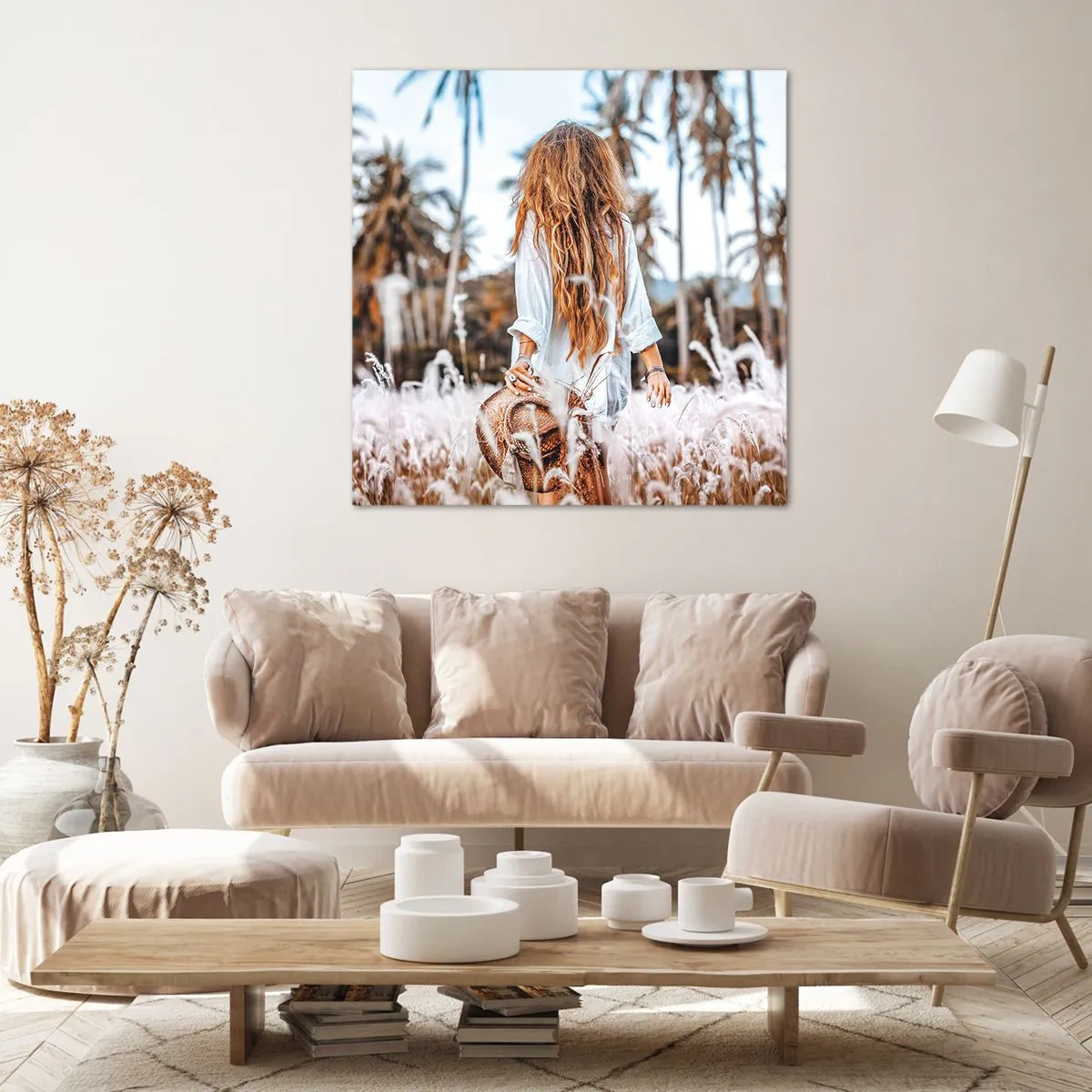 Impression sur toile - Image sur toile - Né de peluches d'herbe - 70x70 cm