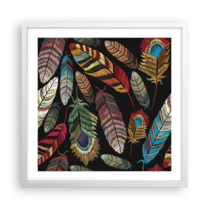 Affiche dans un cadre blanc - Poster - Le carnaval des oiseaux - 50x50 cm