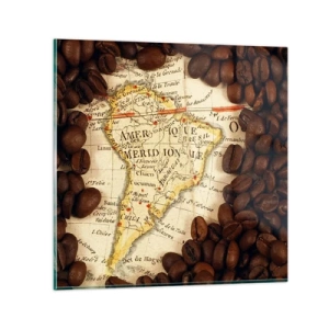 Impression sur verre - Image sur verre - D'où vient le meilleur café ? - 60x60 cm