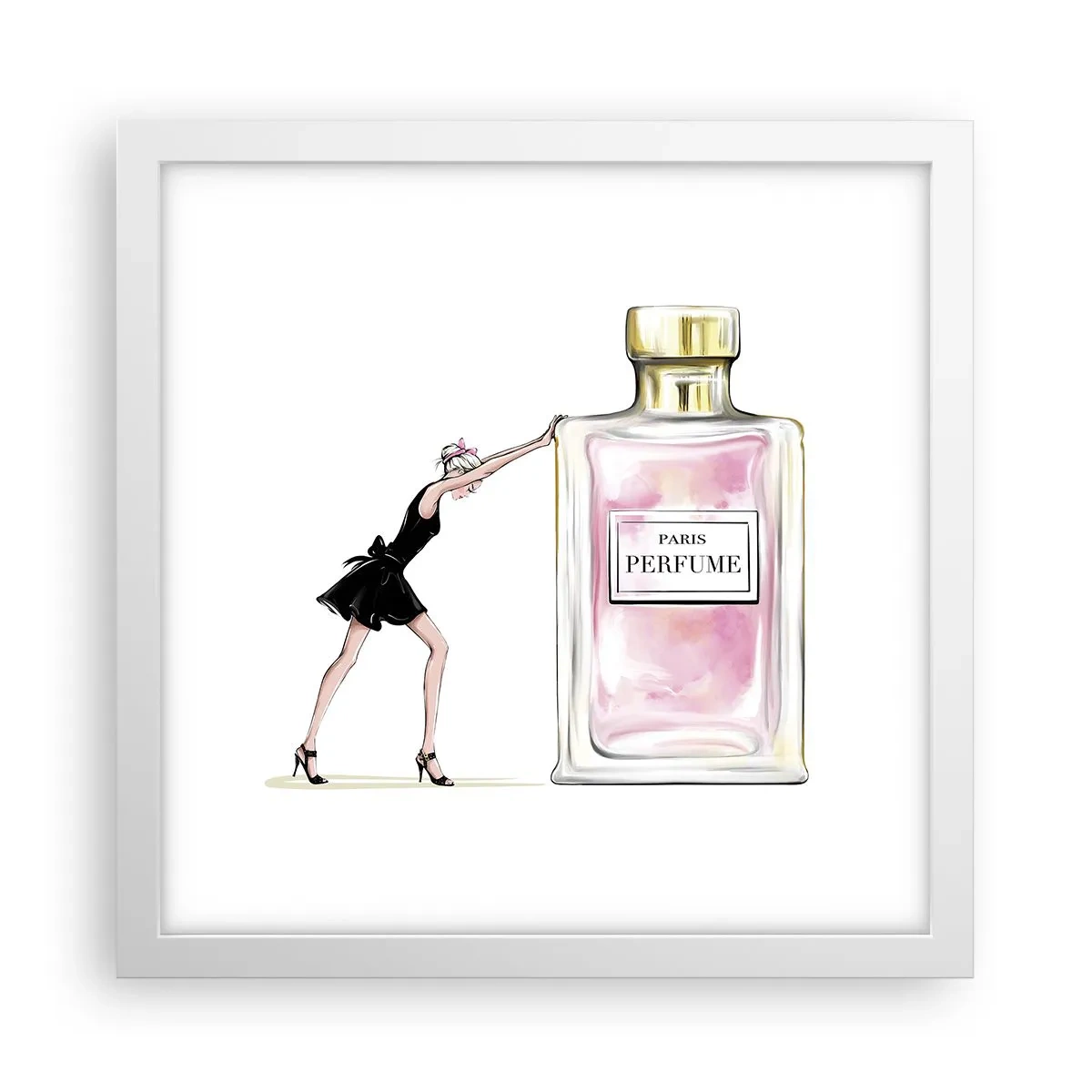 Affiche dans un cadre blanc - Poster - L'essence des femmes - 30x30 cm