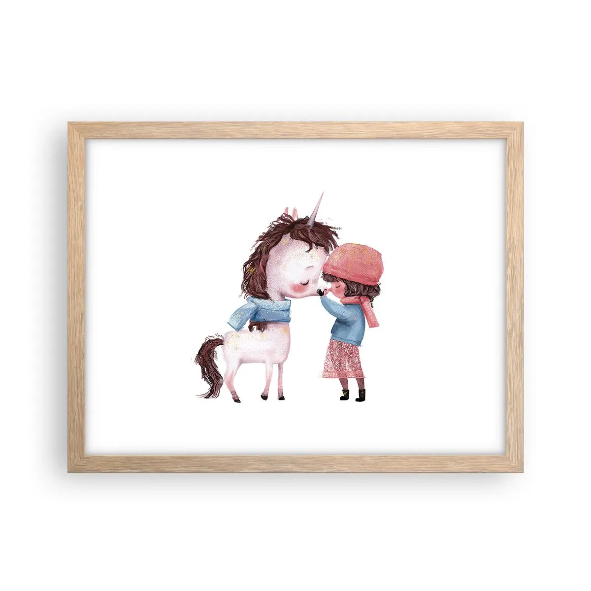 Affiche dans un chêne clair - Poster - Histoire d'hiver - 40x30 cm