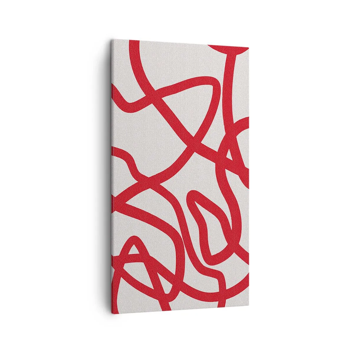 Impression sur toile - Image sur toile - Rouge sur blanc - 45x80 cm