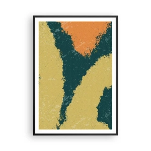 Affiche dans un cadre noir - Poster - Abstraction – mouvement lent - 70x100 cm