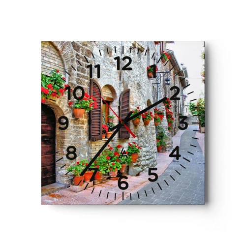 Horloge murale - Pendule murale - Ambiance italienne - 30x30 cm