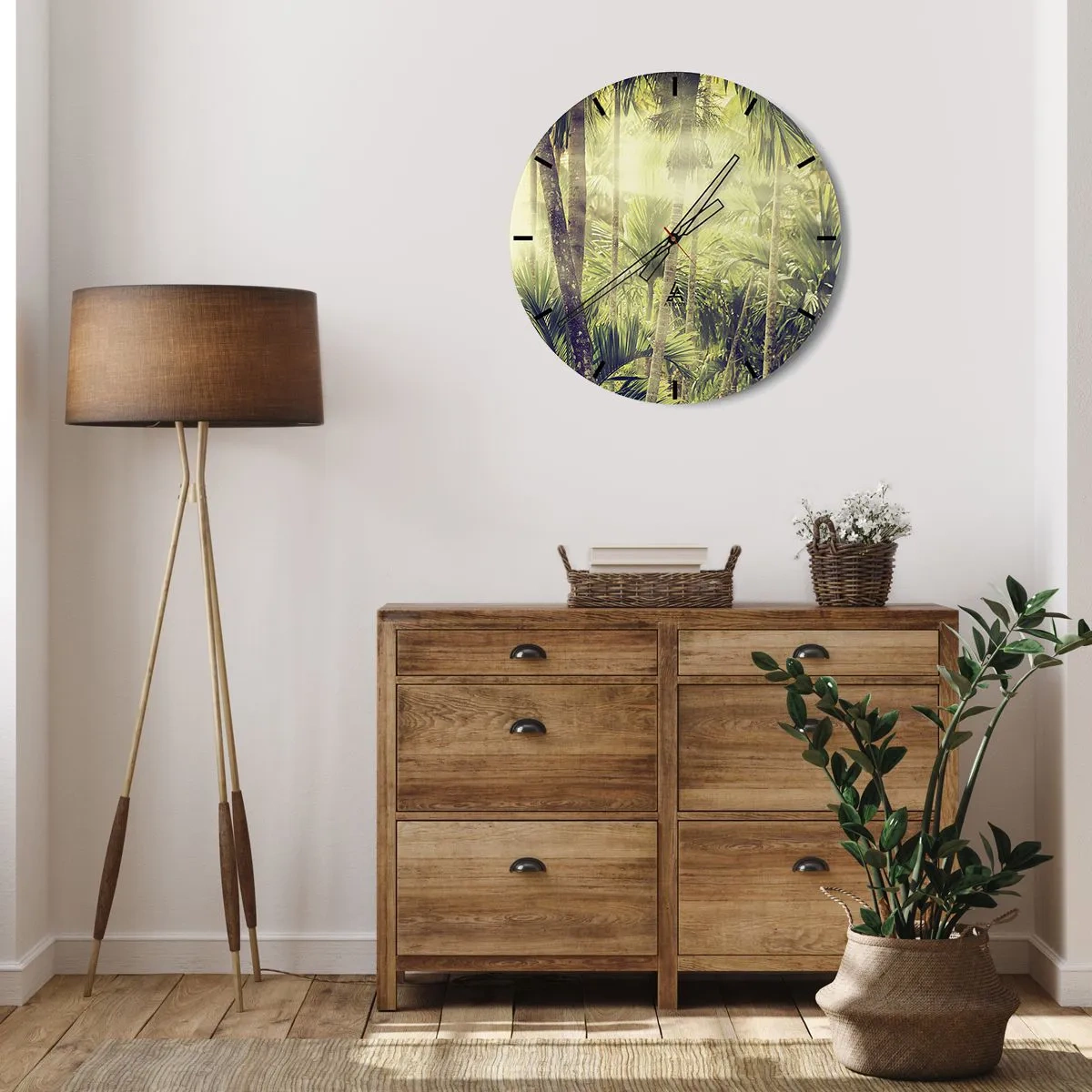 Horloge murale - Pendule murale - Nature enflammée - 40x40 cm