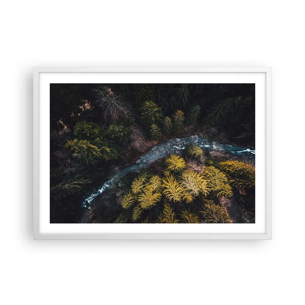 Affiche dans un cadre blanc - Poster - De plus en plus vite - 70x50 cm