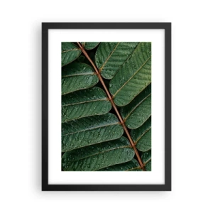 Affiche dans un cadre noir - Poster - Au rythme de la verdure - 30x40 cm