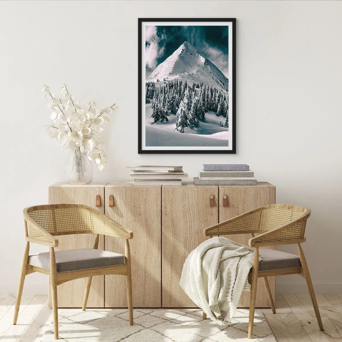 Affiche dans un cadre noir - Poster - Le pays de la neige et de la glace - 40x50 cm
