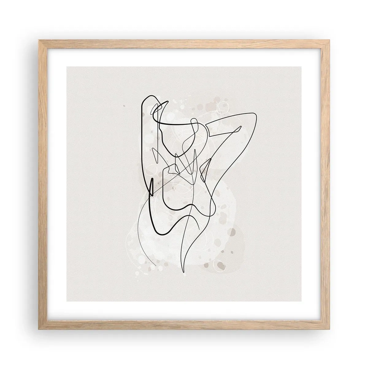 Affiche dans un chêne clair - Poster - L'art de la séduction - 50x50 cm