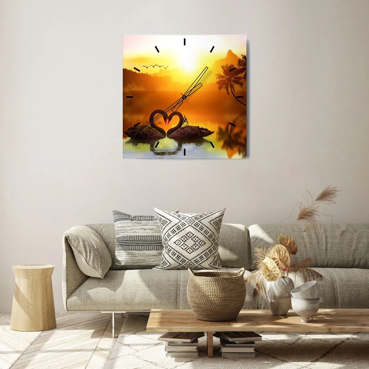 Horloge murale - Pendule murale - Tout va ensemble - 40x40 cm