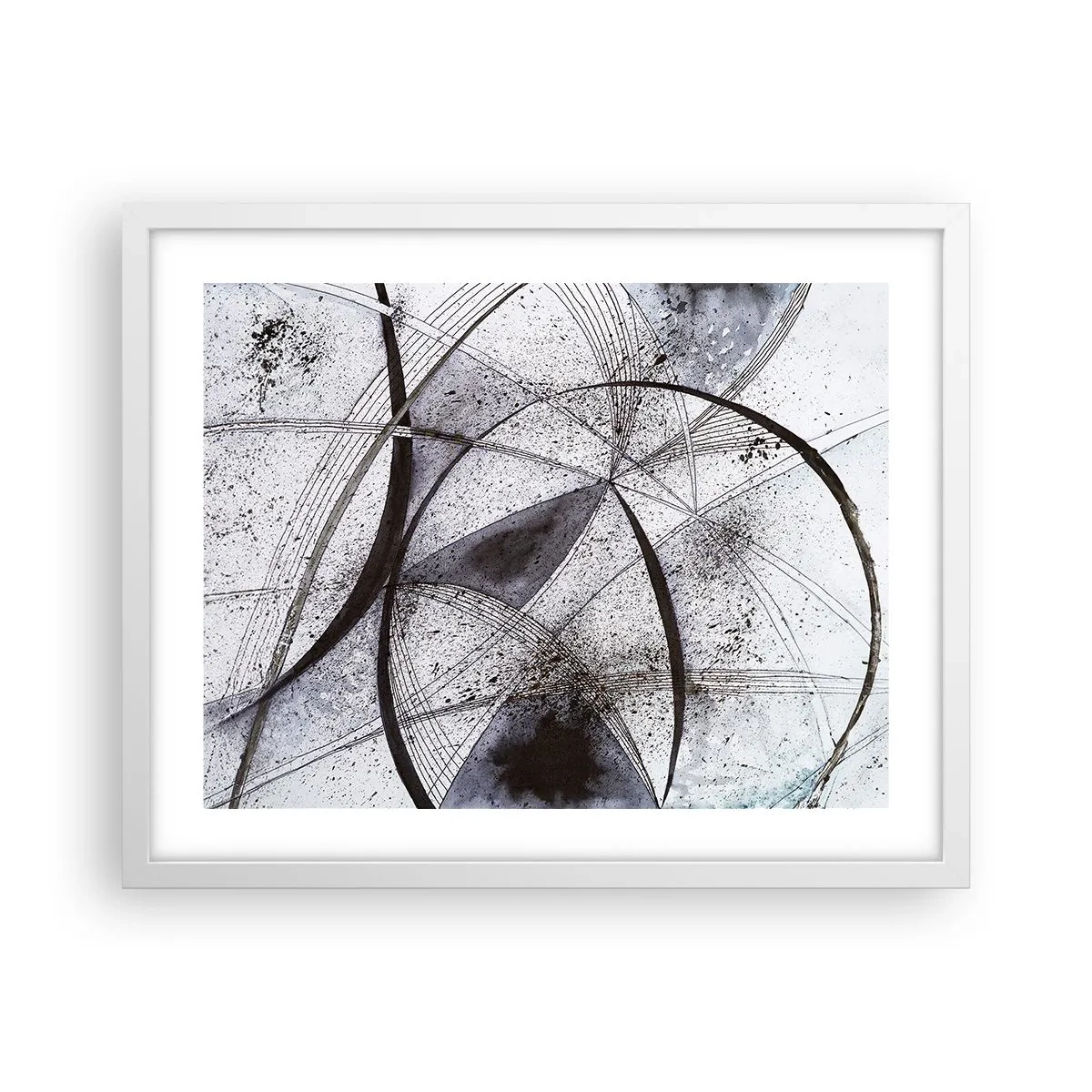 Affiche dans un cadre blanc - Poster - Fantaisie futuriste - 50x40 cm