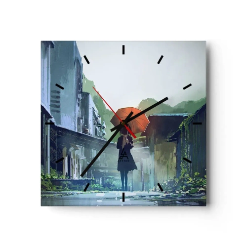 Horloge murale - Pendule murale - Pluie vivifiante - 40x40 cm