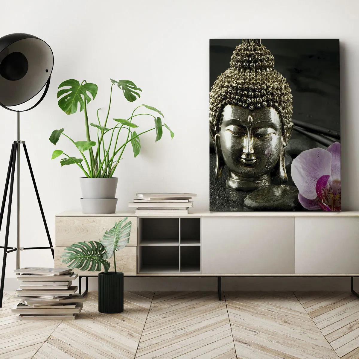 Impression sur toile - Image sur toile - Harmonie de la sagesse et de la beauté - 65x120 cm