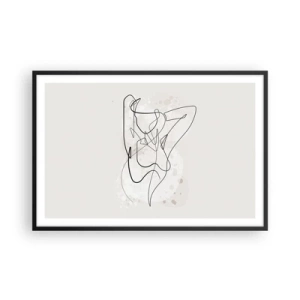 Affiche dans un cadre noir - Poster - L'art de la séduction - 91x61 cm