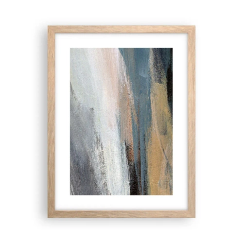 Affiche dans un chêne clair - Poster - Abstraction : paysage nordique - 30x40 cm