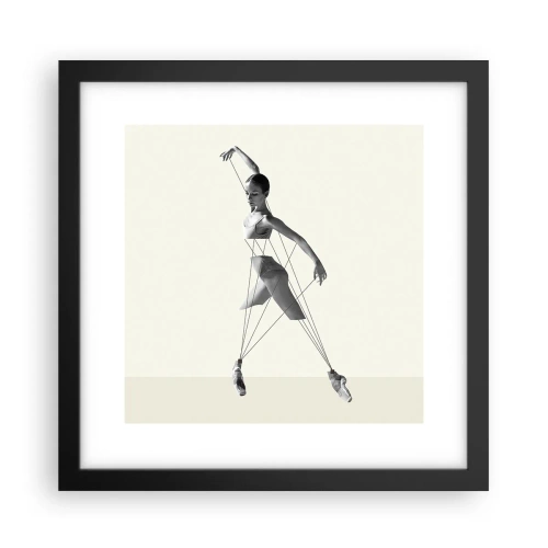 Affiche dans un cadre noir - Poster - Dans le théatre de la vie - 30x30 cm