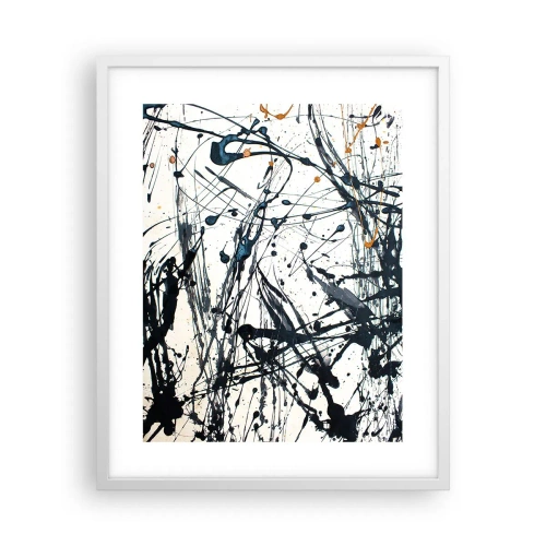 Affiche dans un cadre blanc - Poster - Abstraction expressionniste - 40x50 cm