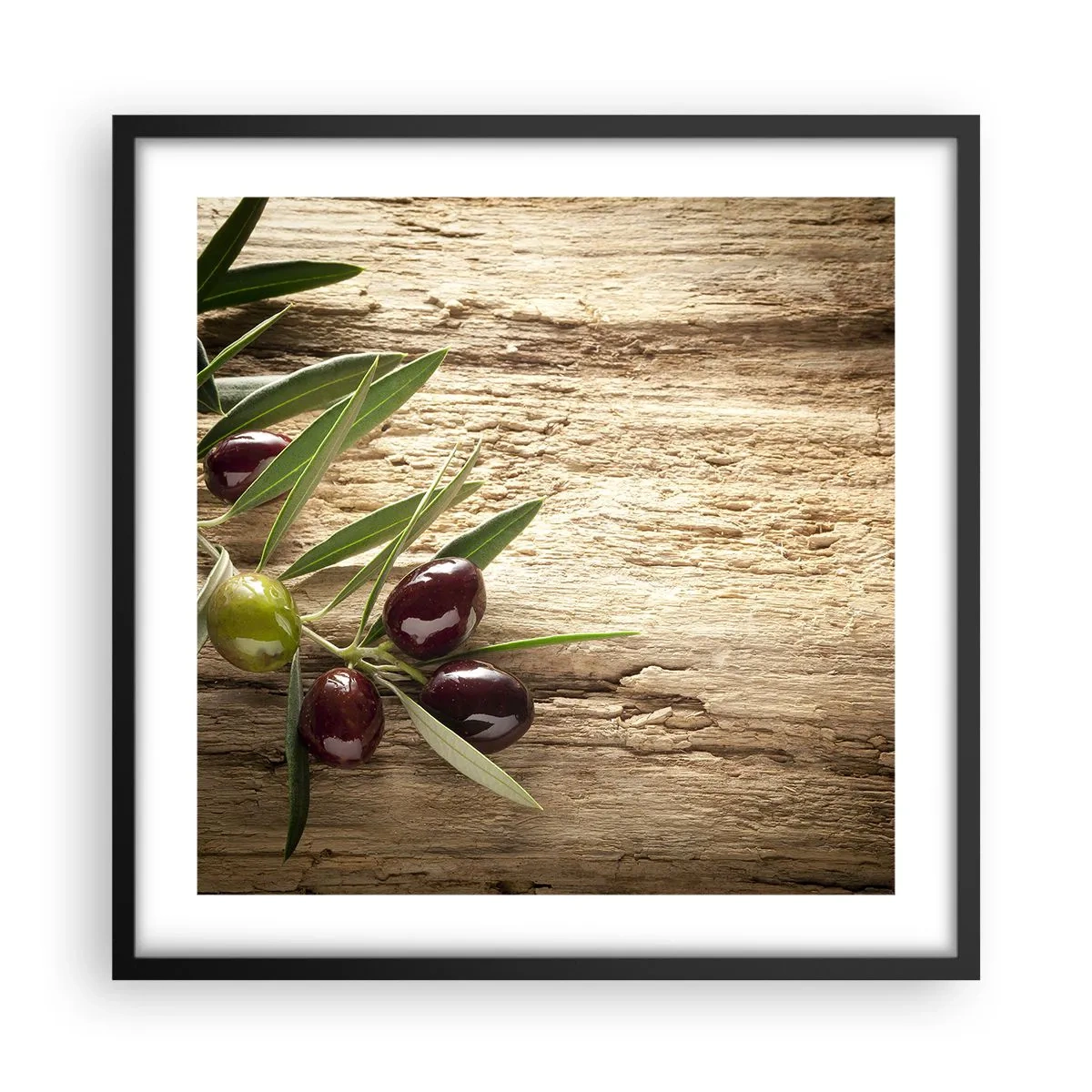 Affiche dans un cadre noir - Poster - Directement de la nature - 50x50 cm
