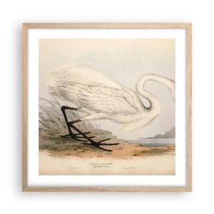 Affiche dans un chêne clair - Poster - Dame sur les joncs - 50x50 cm