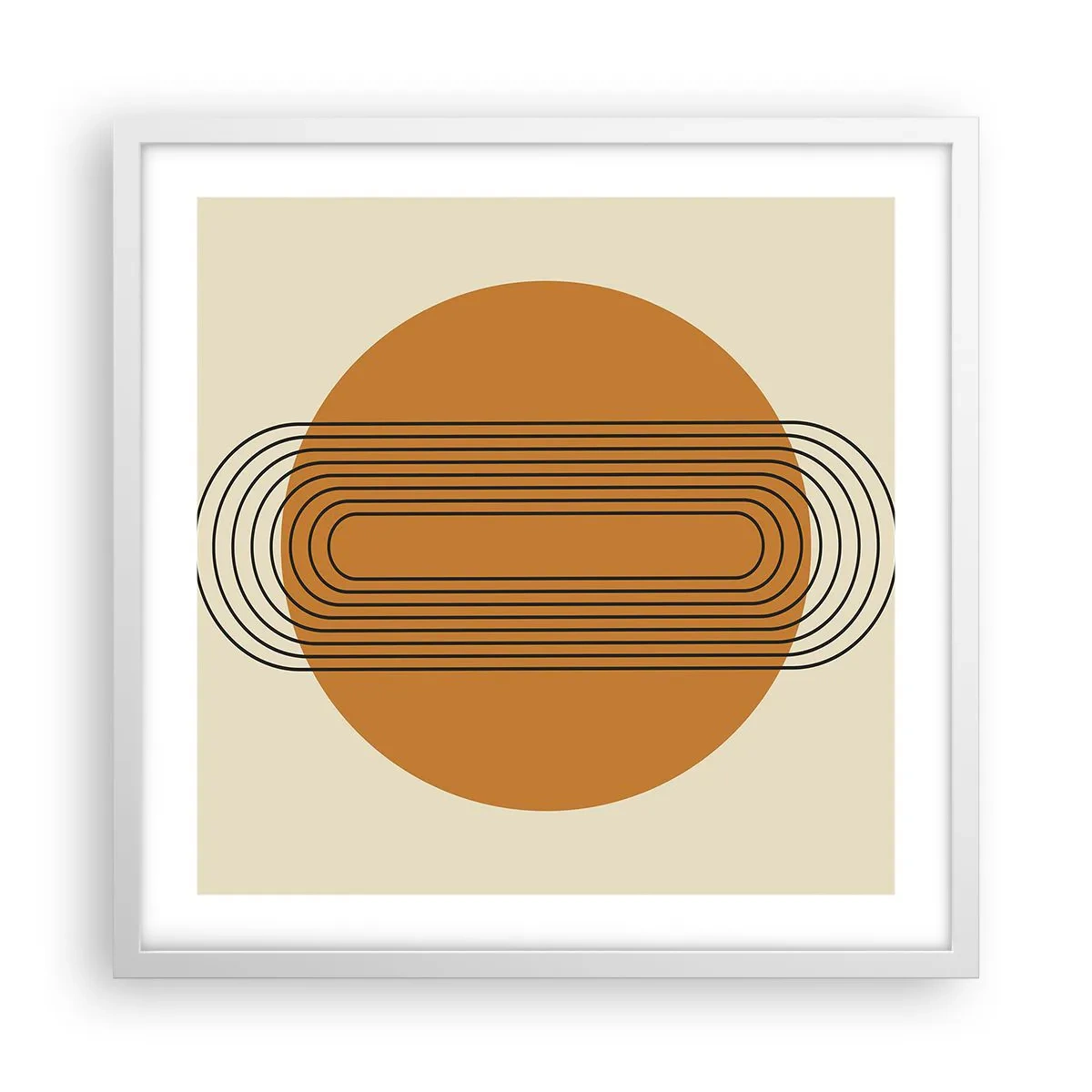 Affiche dans un cadre blanc - Poster - Plan idéal - 50x50 cm