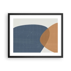 Affiche dans un cadre noir - Poster - Ovales et influences - 50x40 cm