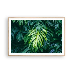 Affiche dans un chêne clair - Poster - Immergez-vous dans la fraîcheur - 91x61 cm