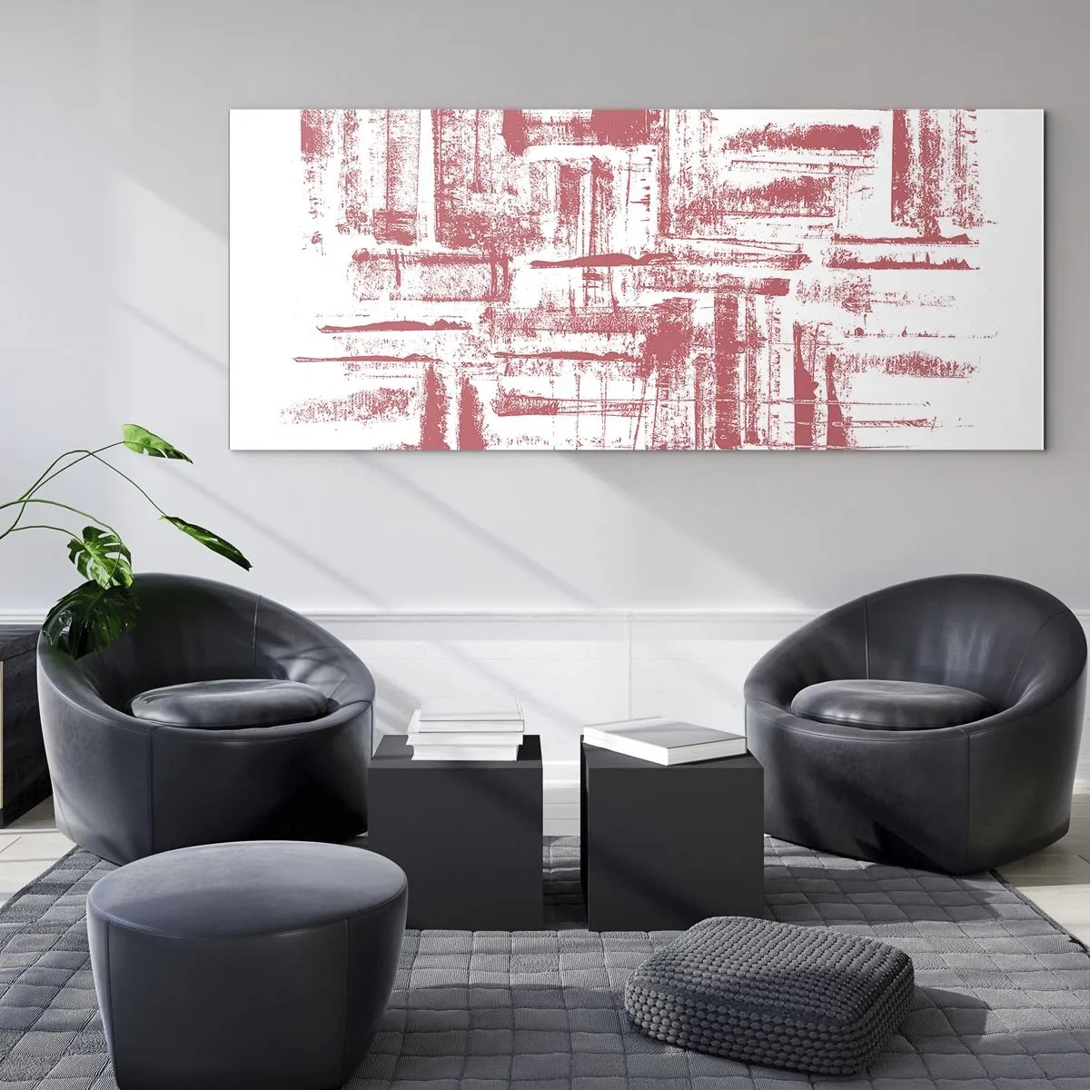 Impression sur verre - Image sur verre - La ville rouge - 100x40 cm