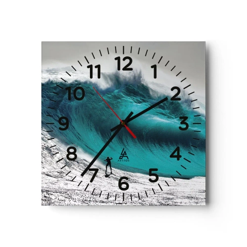 Horloge murale - Pendule murale - Challenge accepté - 40x40 cm