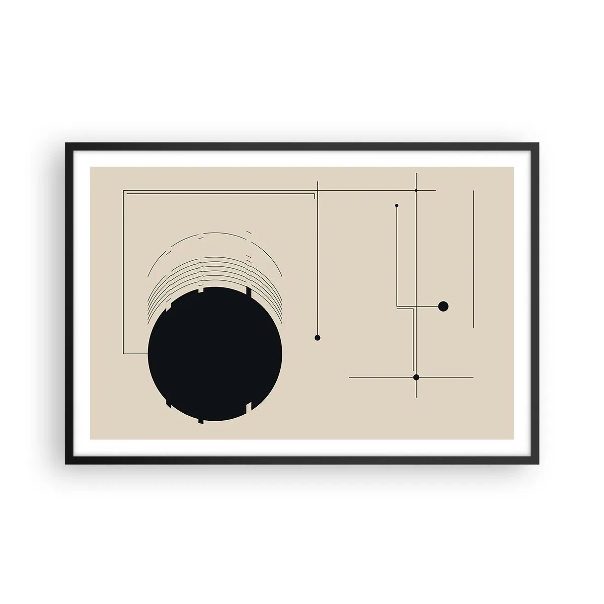 Affiche dans un cadre noir - Poster - Une composition flexible et dynamique - 91x61 cm