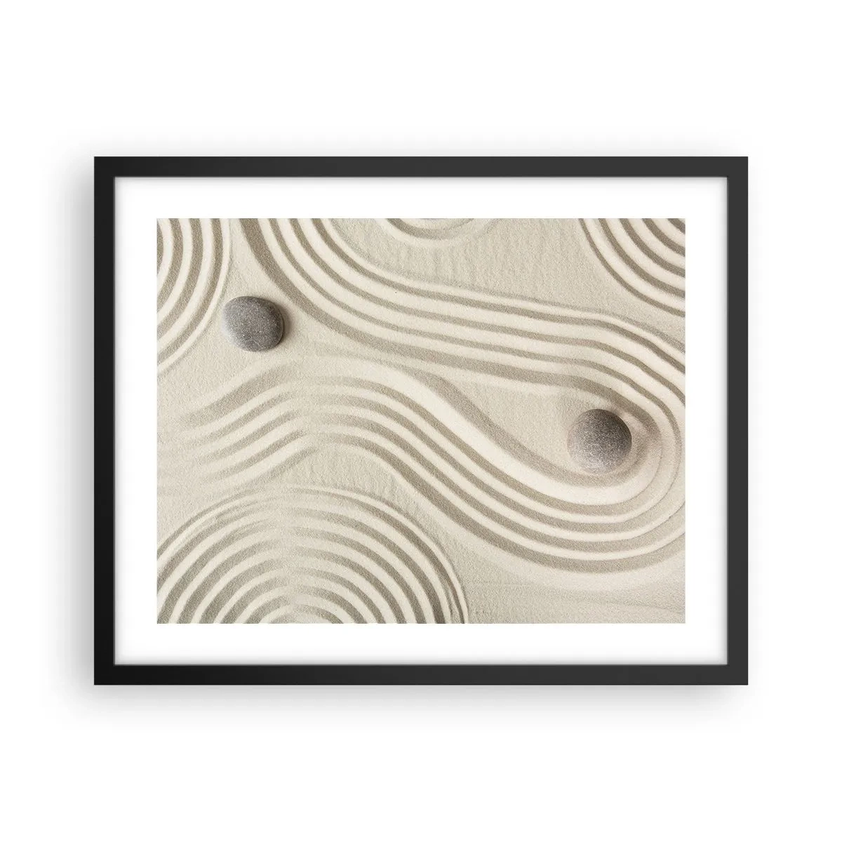 Affiche dans un cadre noir - Poster - Touche de chaleur - 50x40 cm