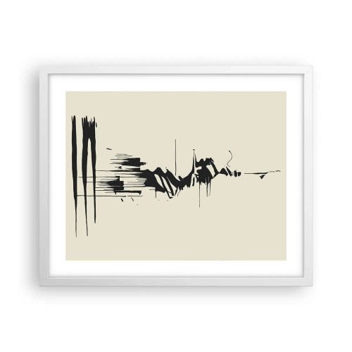 Affiche dans un cadre blanc - Poster - Abstraction hâtive - 50x40 cm