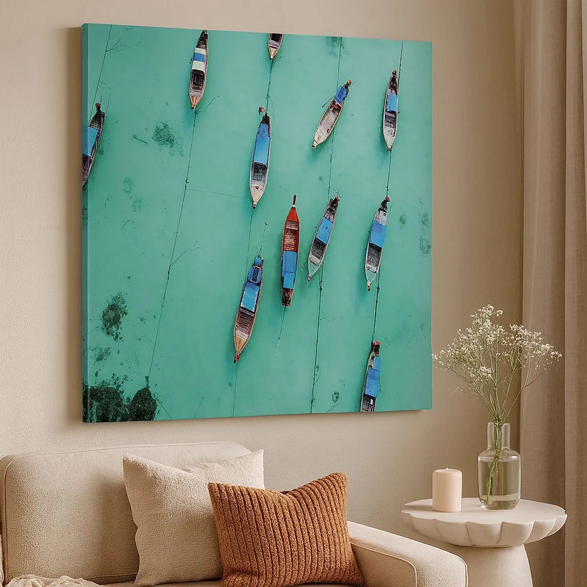 Impression sur toile - Image sur toile - Dans une attente jouyeuse - 30x30 cm