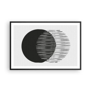 Affiche dans un cadre noir - Poster - Son alter ego - 91x61 cm