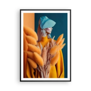 Affiche dans un cadre noir - Poster - Portrait moelleux - 70x100 cm