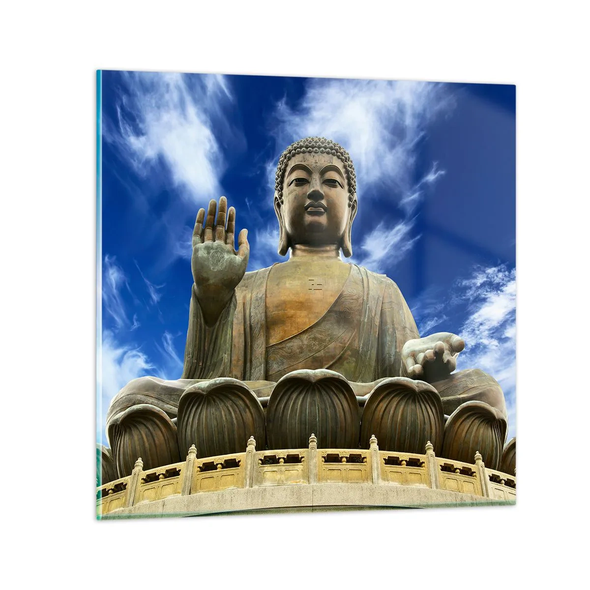 Impression sur verre - Image sur verre - Vivre sans peur - 50x50 cm