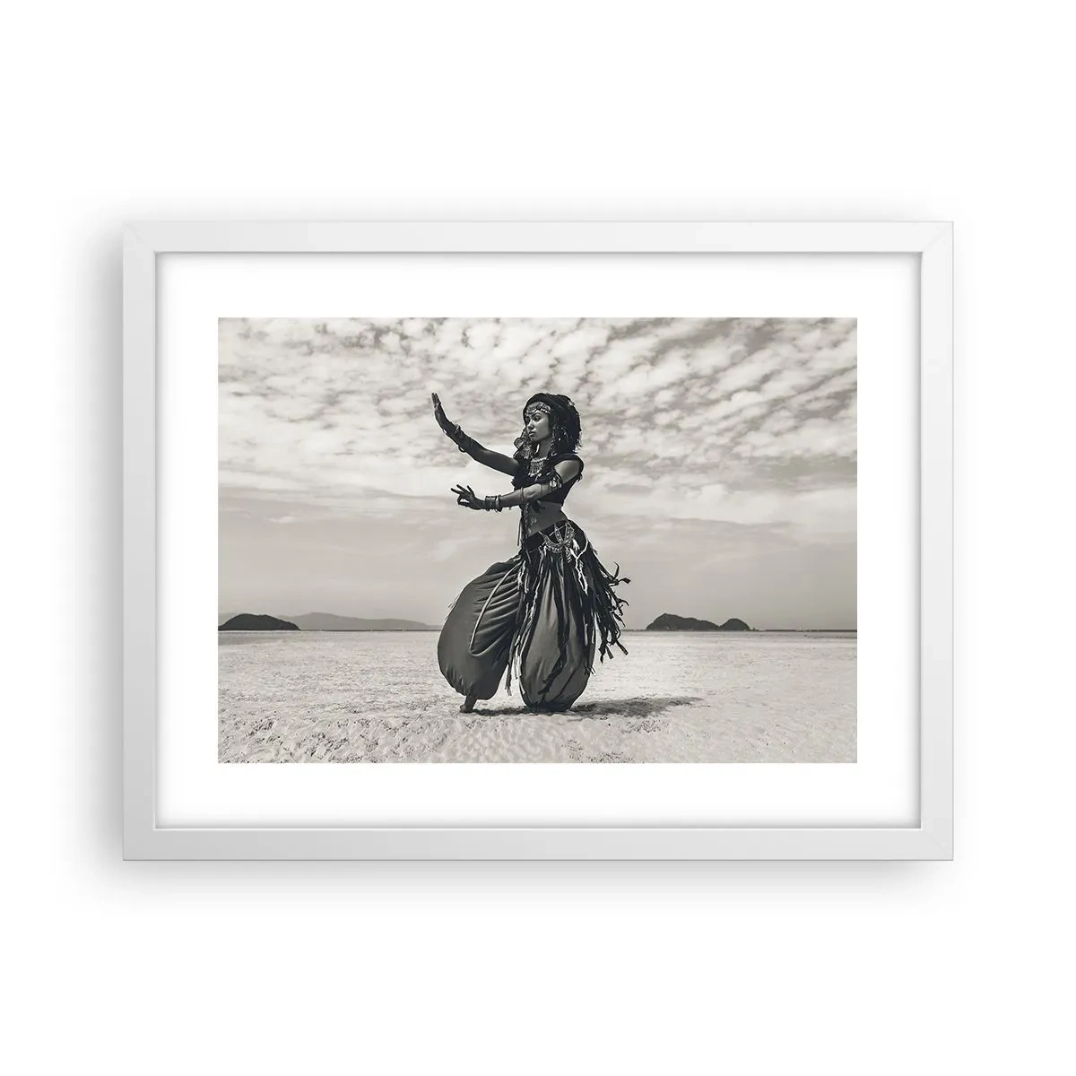 Affiche dans un cadre blanc - Poster - Danse des îles du sud - 40x30 cm