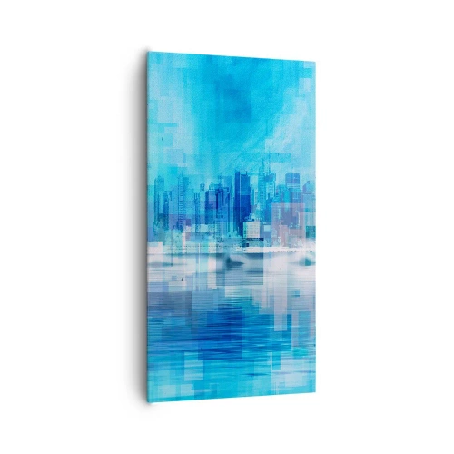 Impression sur toile - Image sur toile - Noyé dans le bleu - 65x120 cm