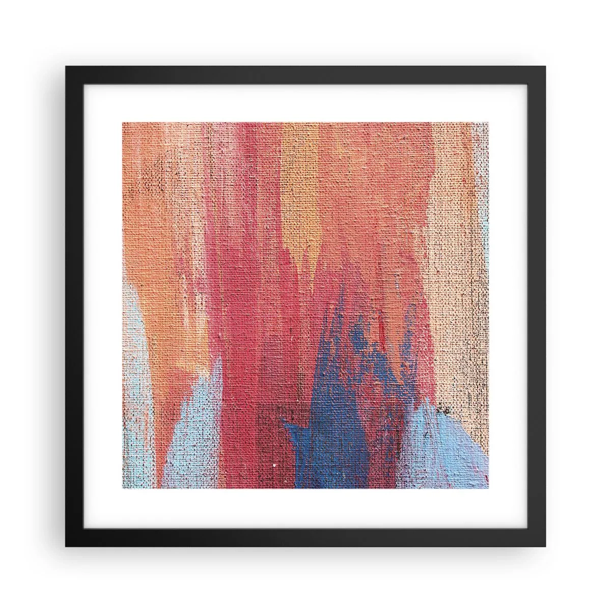 Affiche dans un cadre noir - Poster - Ecoulement de l'arc-en ciel - 40x40 cm