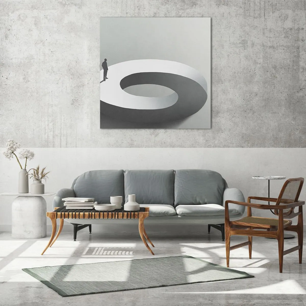 Impression sur verre - Image sur verre - Et sois intelligent ici - 50x50 cm