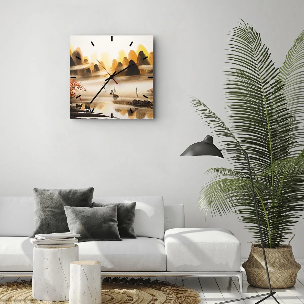 Horloge murale - Pendule murale - Plus loin que l'Extrême-Orient - 40x40 cm