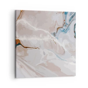 Impression sur toile - Image sur toile - Le bleu serpente sous le blanc - 60x60 cm