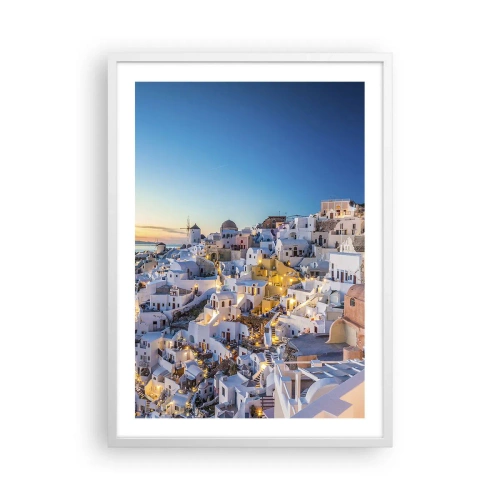 Affiche dans un cadre blanc - Poster - L'essence de la grecque - 50x70 cm