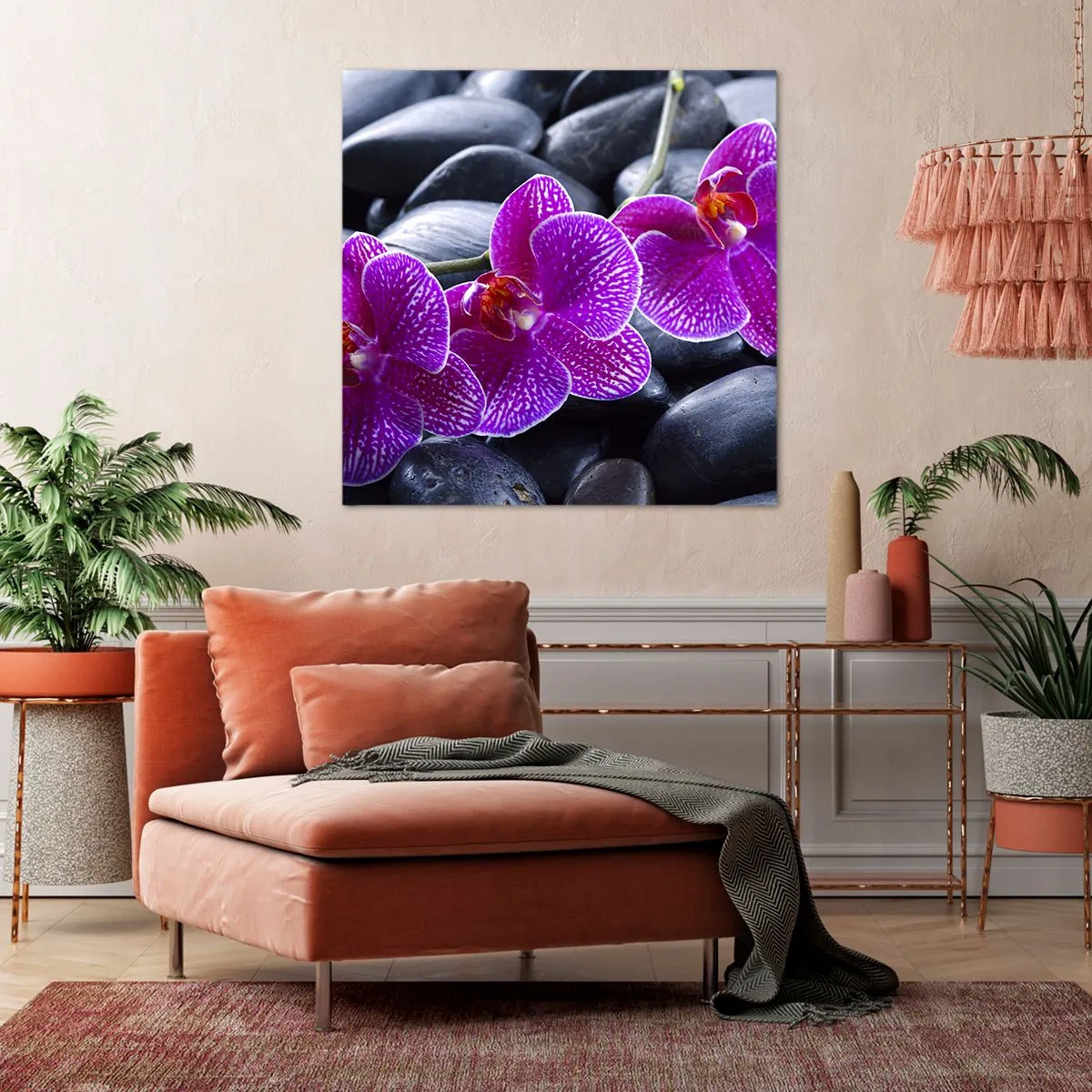 Impression sur toile - Image sur toile - Les pierres brillaient de joie - 60x60 cm