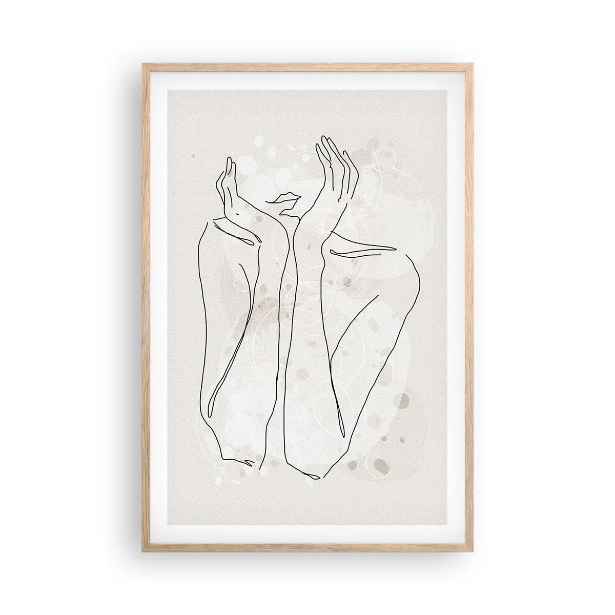 Affiche dans un chêne clair - Poster - Instant de rêve - 61x91 cm