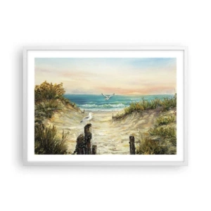 Affiche dans un cadre blanc - Poster - Retraite au calme - 70x50 cm