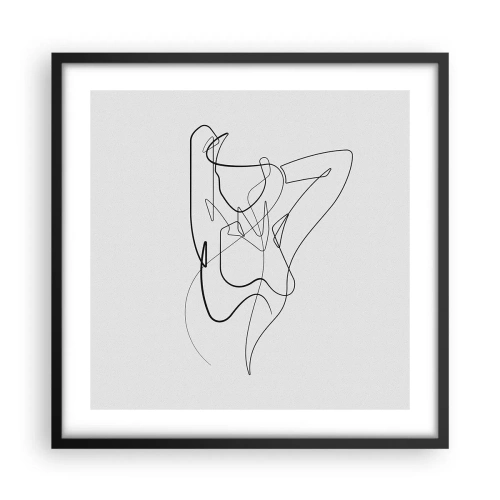 Affiche dans un cadre noir - Poster - Vraiment, tu es comme ça... - 50x50 cm